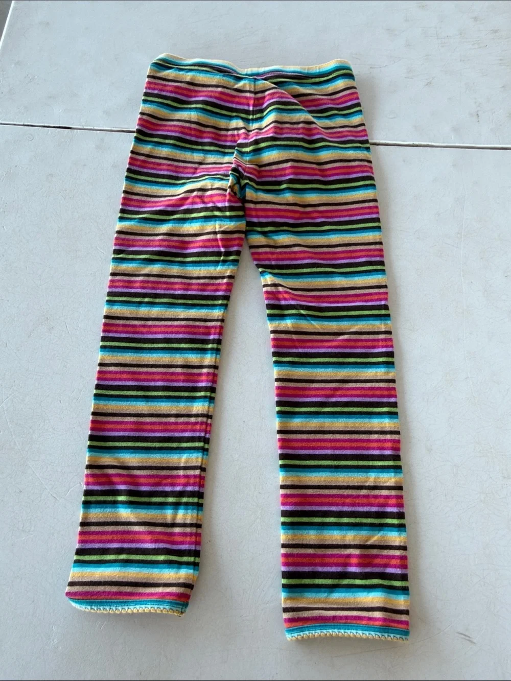 BabyGAP Striped Knit Leggings - Pink, Blue & Yellow